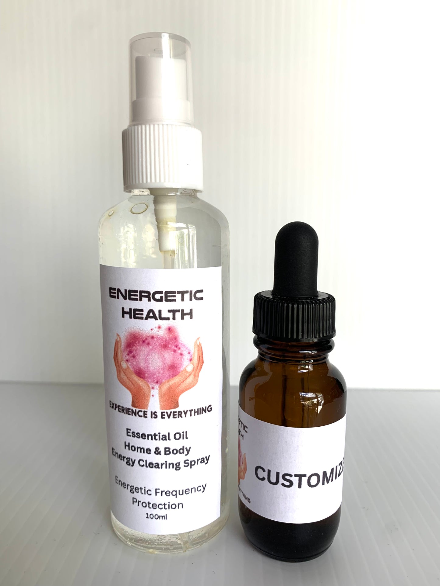 Essential Oil, Home & Body Energy Clearing Spray 100ml & 25ml Flower Essence Bundle